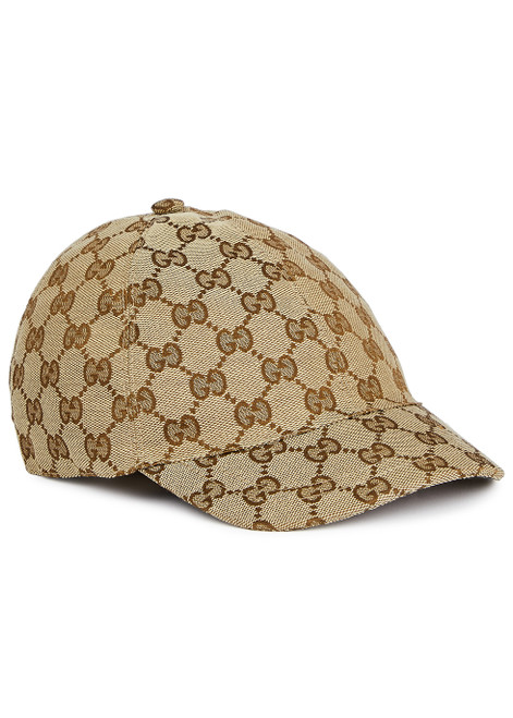 GUCCI-KIDS Brown GG monogram canvas cap 