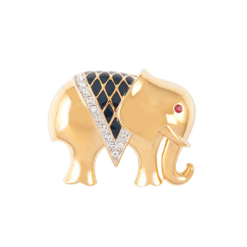 SUSAN CAPLAN VINTAGE-1990s vintage dorlan elephant brooch