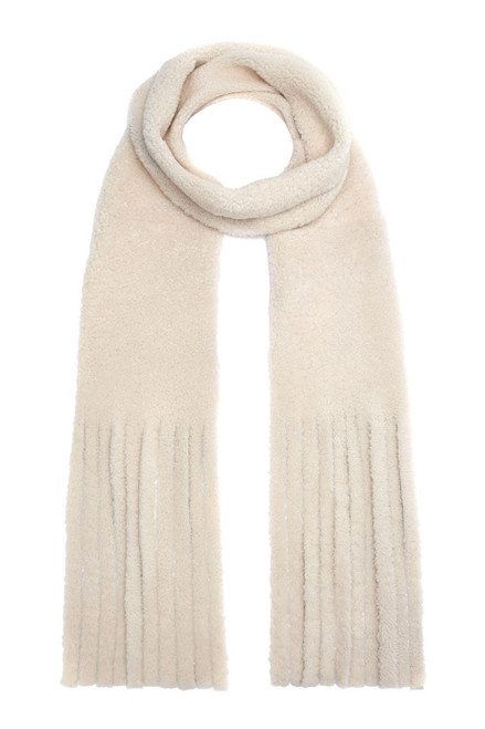 GUSHLOW & COLE-Long fringed shearling scarf