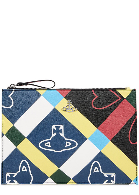 VIVIENNE WESTWOOD-Printed faux leather pouch