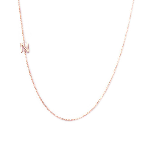 MAYA BRENNER-Asymmetrical letter necklace - n