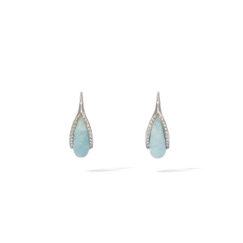 ANNOUSHKA-Aquamarine hoop earrings