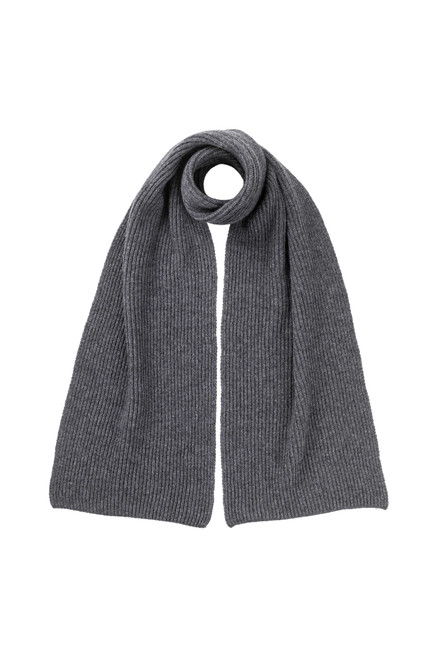 JOHNSTONS OF ELGIN-Ribbed knitted cashmere scarf