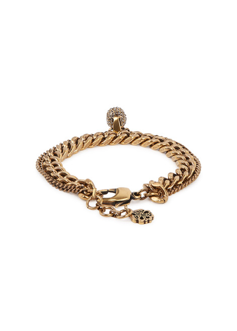 ALEXANDER MCQUEEN-Layered gold-tone chain bracelet