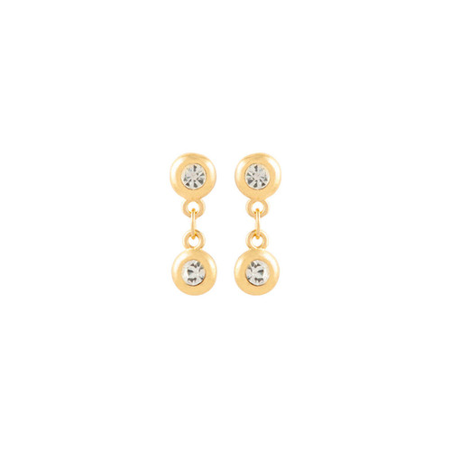 SUSAN CAPLAN VINTAGE-1990s vintage crystal drop earrings