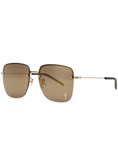 SAINT LAURENT-SL312 rimless square-frame sunglasses