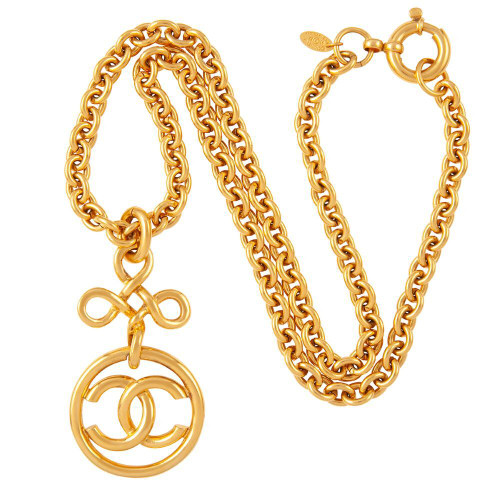 SUSAN CAPLAN VINTAGE-1993 vintage chanel medallion necklace