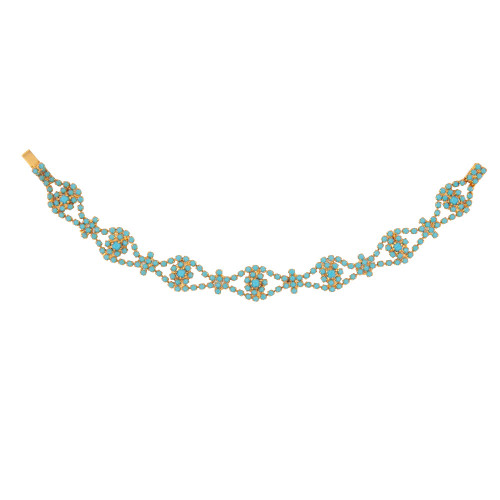 SUSAN CAPLAN VINTAGE-1980s vintage faux turquoise bracelet