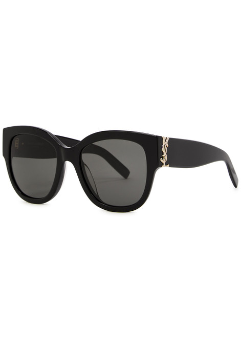 SAINT LAURENT-SLM95 black oversized sunglasses
