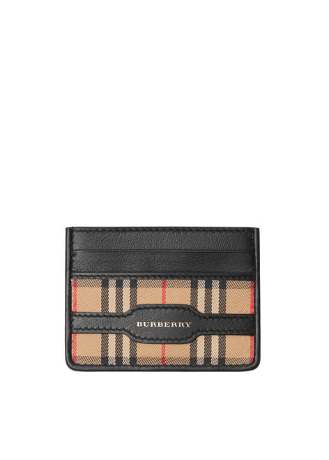 BURBERRY-1983 check and leather card case