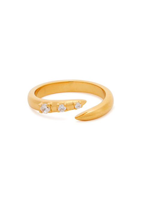 MISSOMA-Claw embellished 18kt gold-plated ring