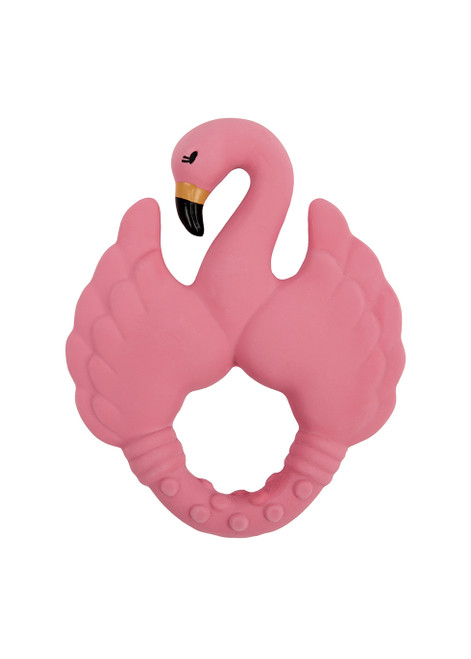 NATRUBA-KIDS Flamingo pink rubber teether
