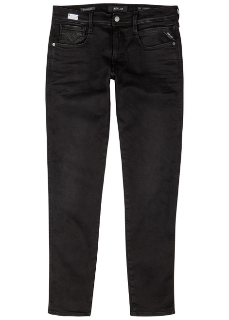 REPLAY-Anbass Hyperflex Clouds slim-leg jeans