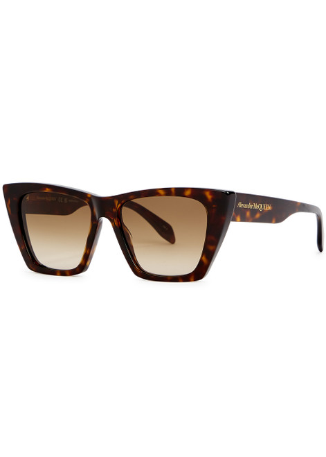 ALEXANDER MCQUEEN-Tortoiseshell cat-eye sunglasses