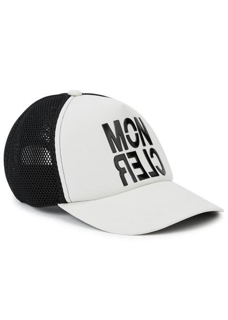 MONCLER-White logo neoprene trucker cap