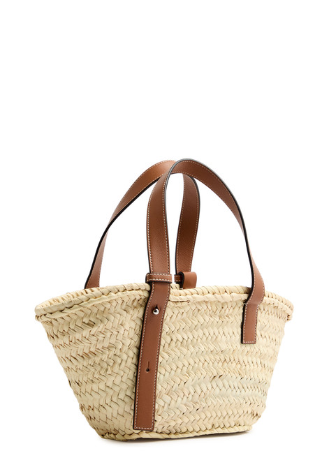 LOEWE-Small cream raffia basket bag