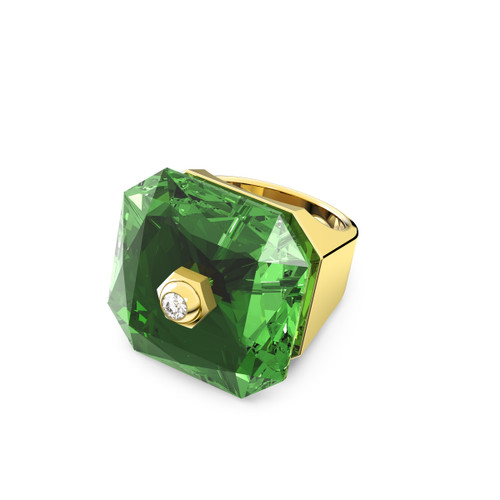 SWAROVSKI-Numina ring octagon cut green gold-tone plated