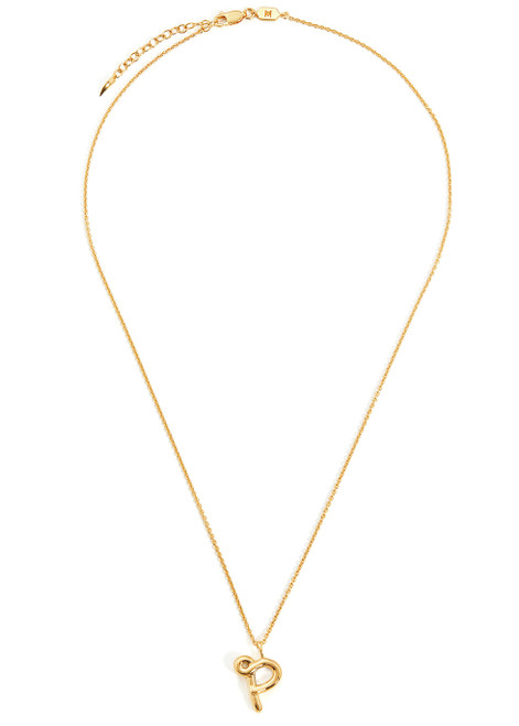 MISSOMA-P initial 18kt gold-plated necklace