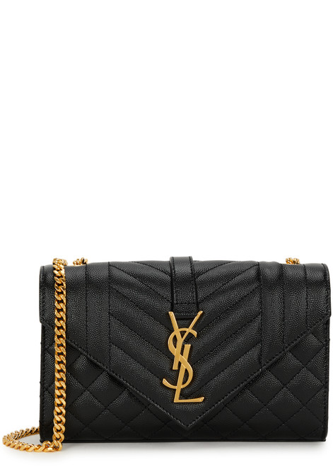 SAINT LAURENT-Envelope small leather cross-body bag