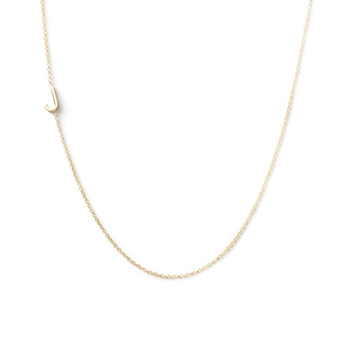 MAYA BRENNER-Asymmetrical letter necklace - j
