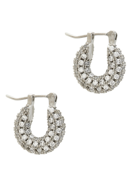 FALLON-360 crystal-embellished hoop earrings