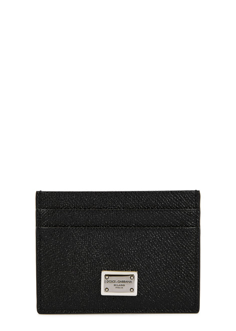 DOLCE & GABBANA-Pebbled leather card holder 