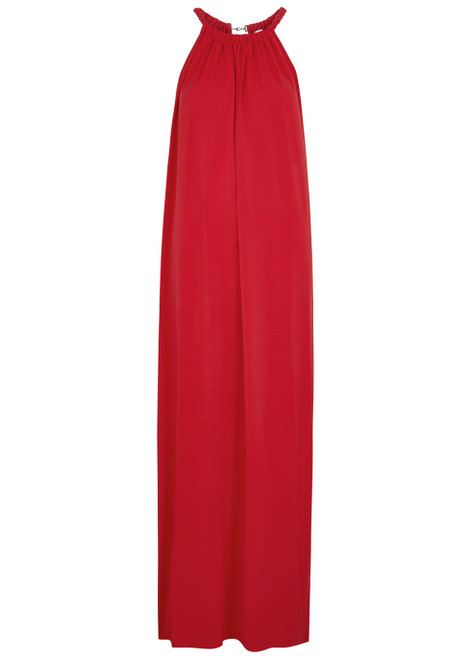 MAX MARA BEACHWEAR-Pasta red stretch-jersey maxi dress