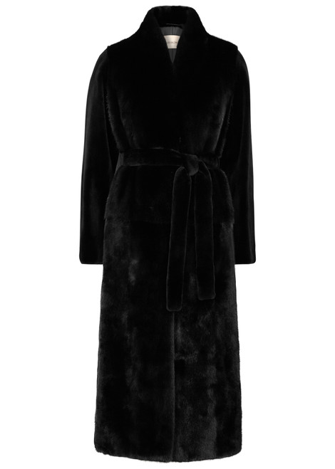 YVES SALOMON-Black mink fur coat