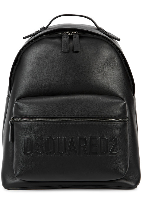 DSQUARED2-Black leather backpack