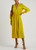 FORTE_FORTE-Yellow plunge velvet midi dress