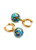 SANDRALEXANDRA-Orbit glass 18kt gold-plated hoop earrings 