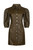 MUUBAA-Olive alba volume sleeve leather dress