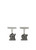 BURBERRY-Monogram motif enamel and palladium-plated cufflinks