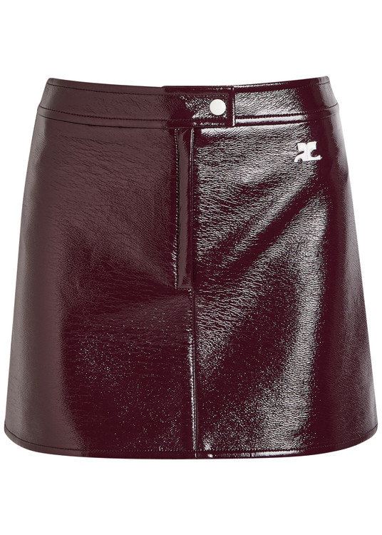 COURRÈGES Logo vinyl mini skirt | Harvey Nichols