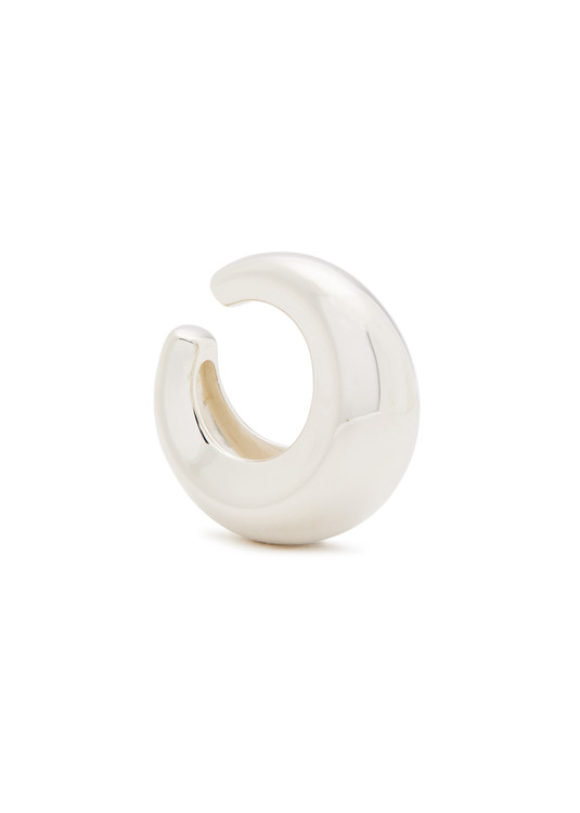 Figure sterling silver hoop earrings