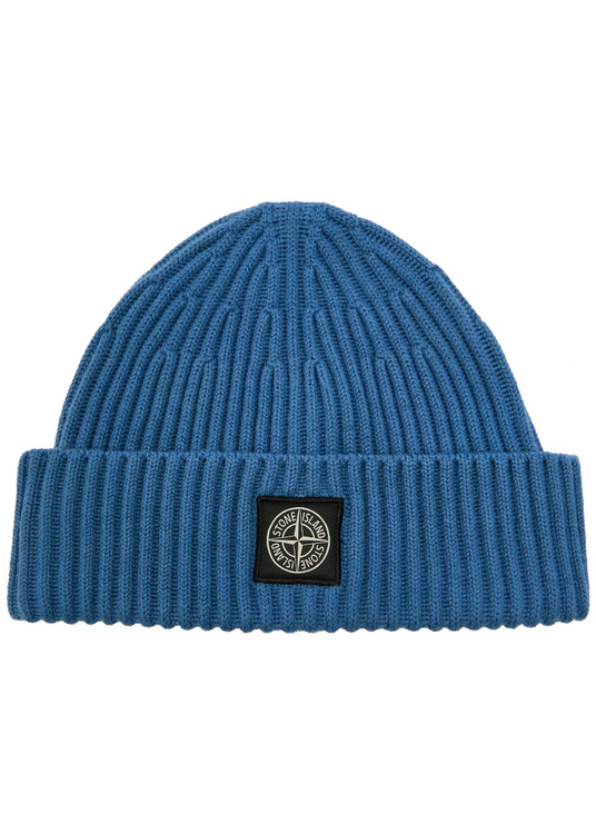 Logo-appliquéd wool beanie