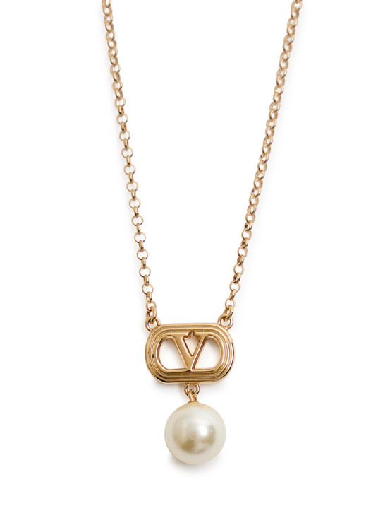 ネックレス・ペンダント VALENTINO GARAVANI OVALETTE NECKLACE WITH SWAROVSKI PEARL Valentino Garavani Metal 