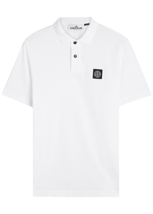 Logo piqué stretch-cotton polo shirt