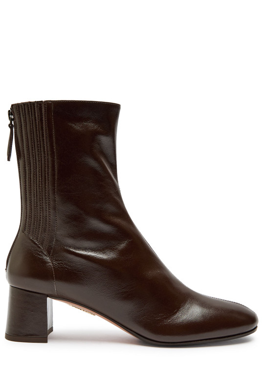 Saint Honore 50 glossed leather ankle boots