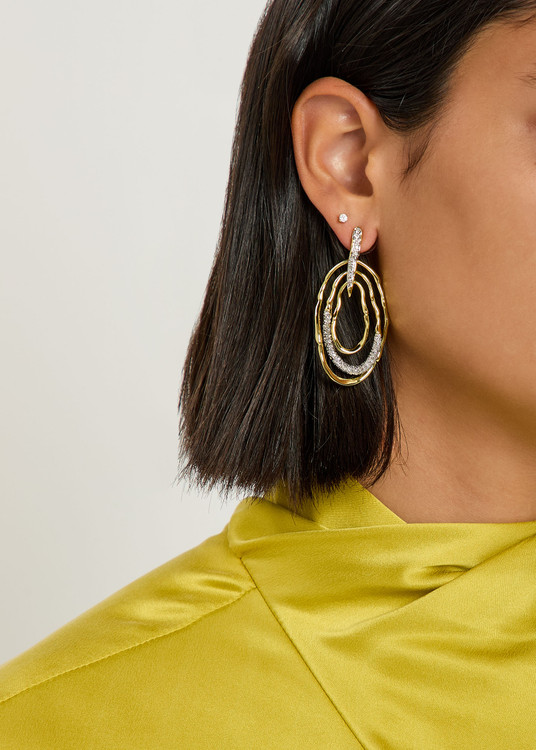 Solanales 14k gold-plated hoop earrings
