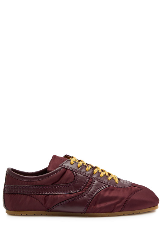 DRIES VAN NOTEN Dustin python-effect leather sneakers | Harvey Nichols