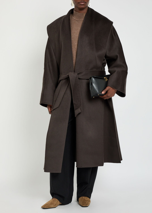 Fenn belted wool-blend coat