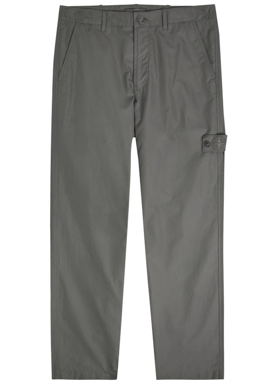 Ghost straight-leg cotton-poplin cargo trousers