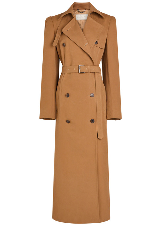 Rafti double-breasted cotton-poplin trench coat