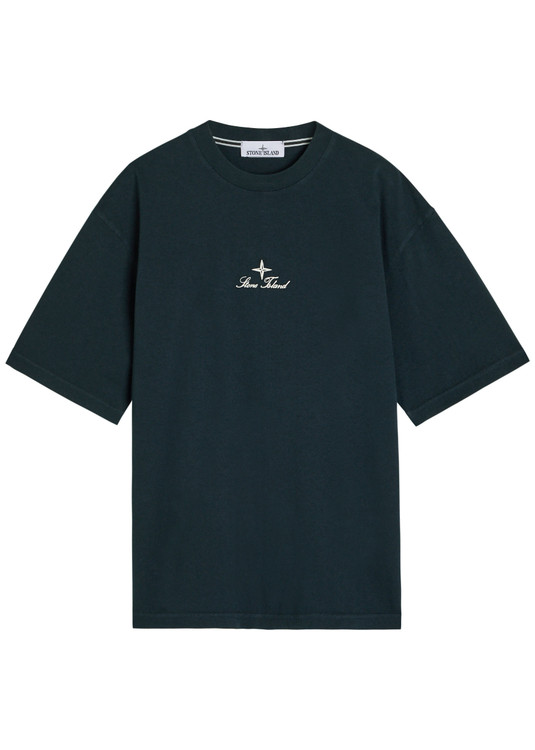 Embroidered cotton T-shirt