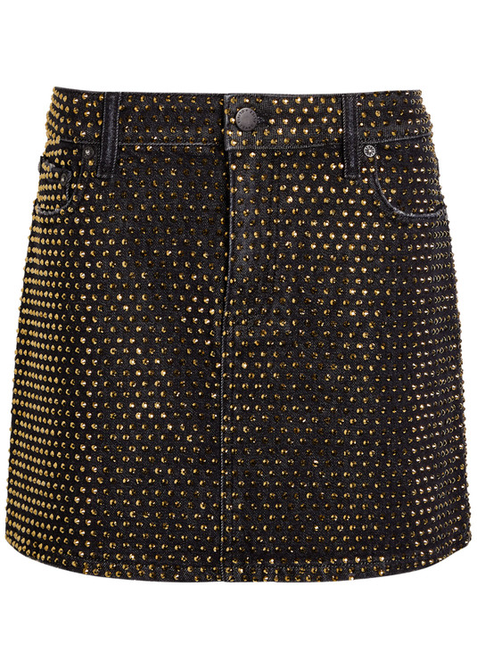 Jupe Mini Plissée Alice + Olivia Taille 4 Noir Soie - Fermeture Éclair - Neuf Sans Étiquette