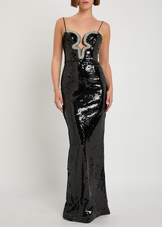 Lyra embellished sequin gown