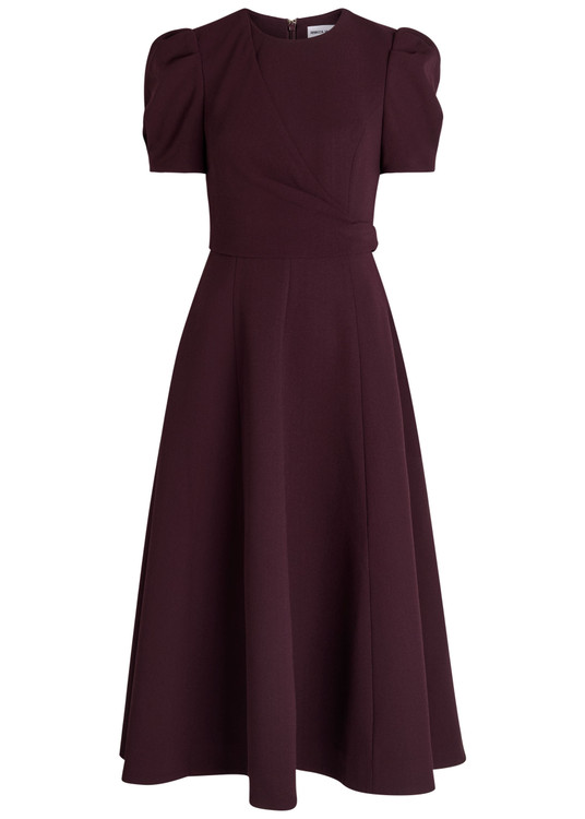Syrah panelled crepe midi dress