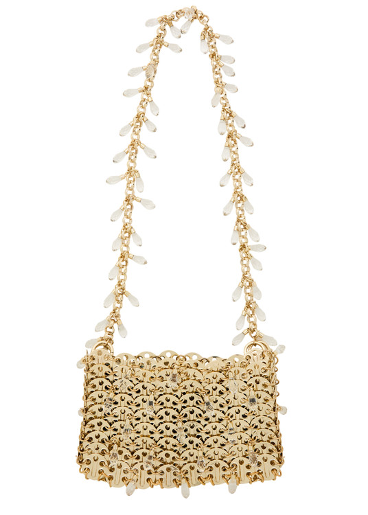 Iconic Nano 1969 crystal-embellished disc shoulder bag