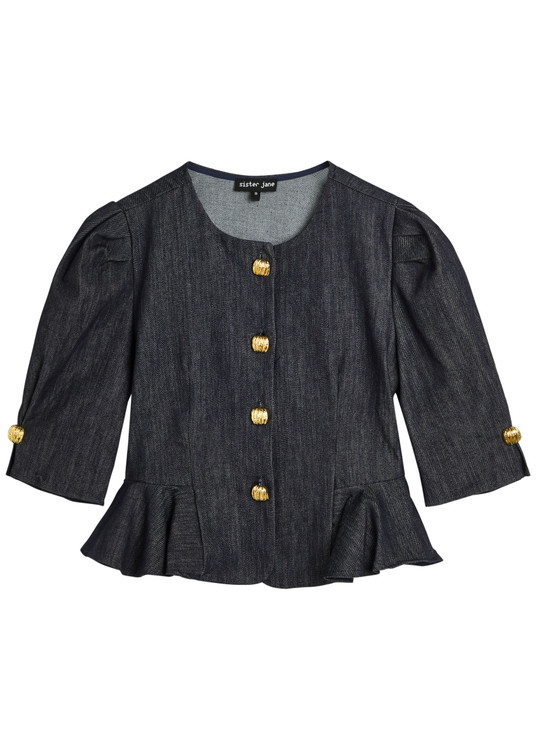 トップス sister jane Irina Heart Jacqua rd Top S Jaune Jacquard Top – Sister Jane